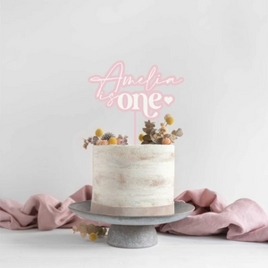 Modern First Birthday Cake Topper