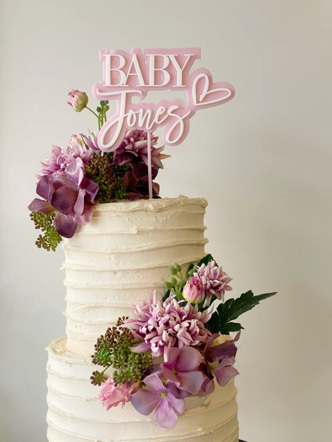 Modern Baby Shower Cake Topper