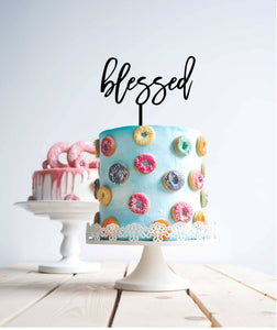 Blessed cake topper